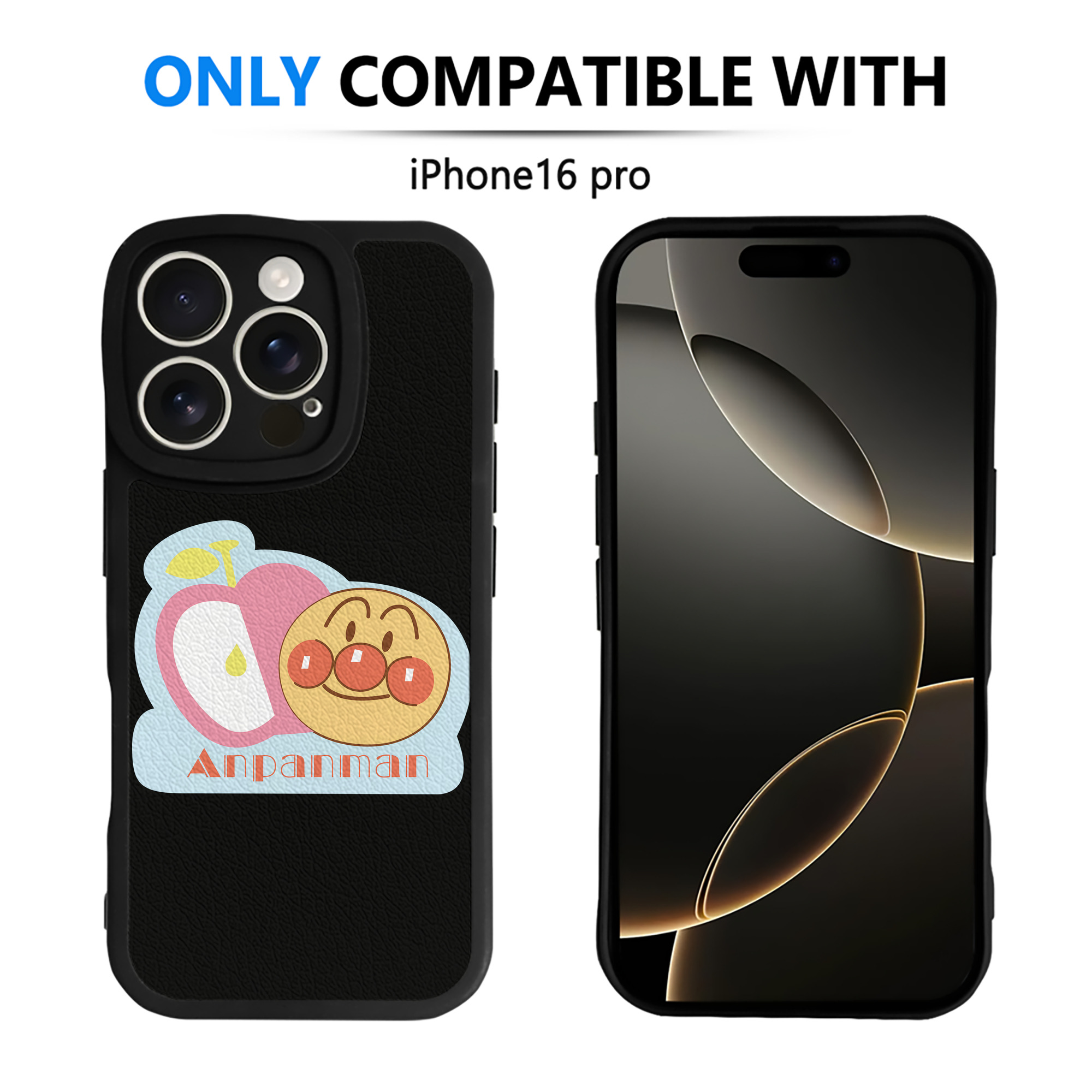 （画像用） アンパンマン Anpanman 【iPhone 16シリーズ対応】シリコンスマホケース（レザー調） 材質：シリコン